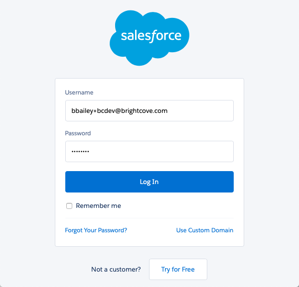 Inicio de sesión de Salesforce